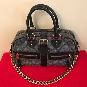 Marc Jacobs Gold Chain and Leather Strap Handbag